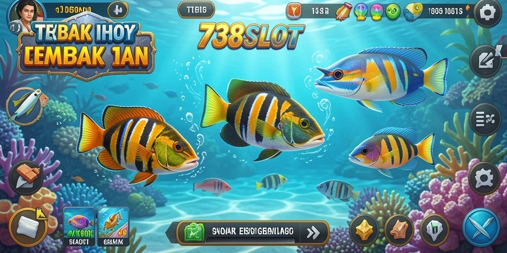 Tampilan gameplay Tembak Ikan yang seru dan penuh aksi.