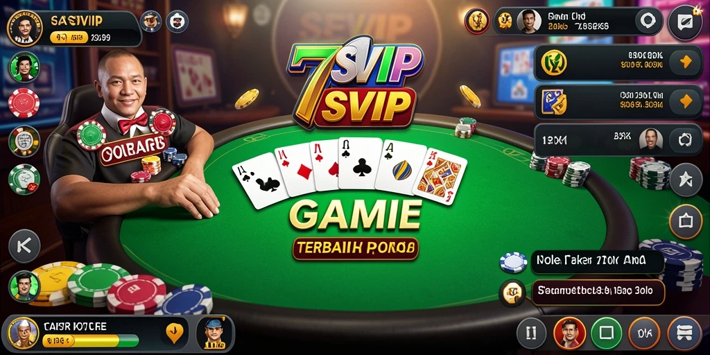 Screenshot gameplay Poker 7SVIP yang memukau dan menegangkan.