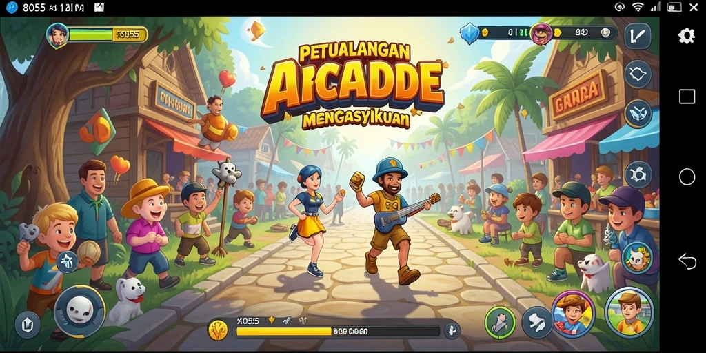 Tangkapan layar menampilkan gameplay seru dari game Arcade.