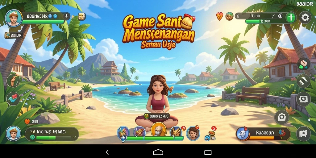 Tangkapan layar gameplay dari 888IDR yang penuh warna dan seru.