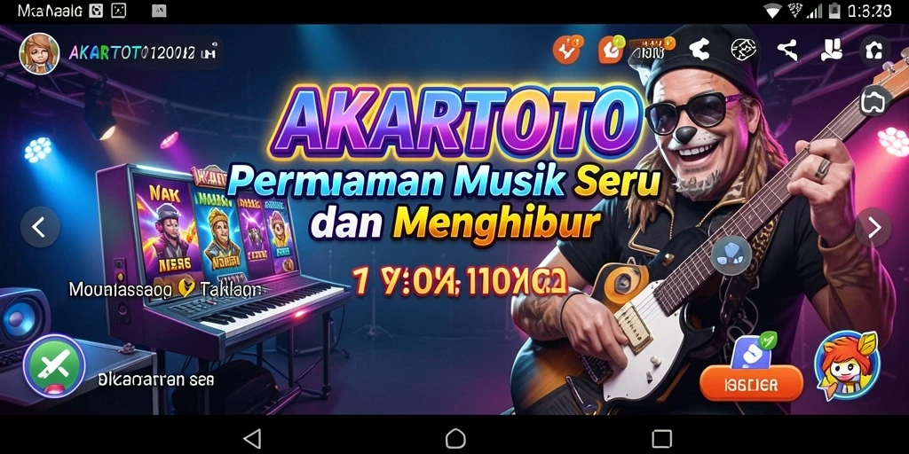 Tampilan gameplay AKARTOTO yang seru dan interaktif.