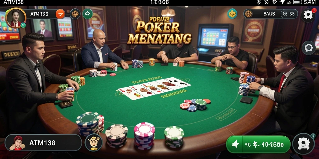 Screenshot permainan poker ATM138 dengan tampilan seru dan menarik.