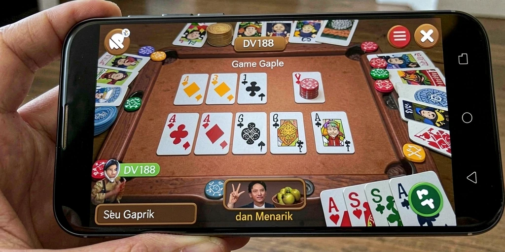 Gameplay menyenangkan Gaple di DV188 dengan tampilan grafis menarik.