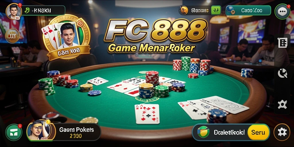 Tampilan gameplay Poker yang menarik dari FC888.