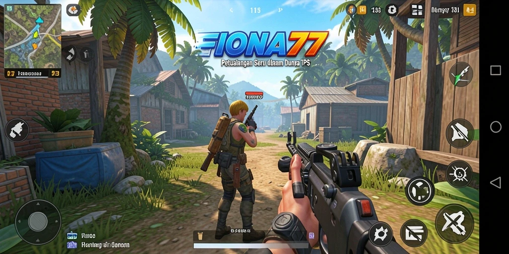 Gameplay mendebarkan FIONA77 dengan aksi tembak-menembak yang seru.