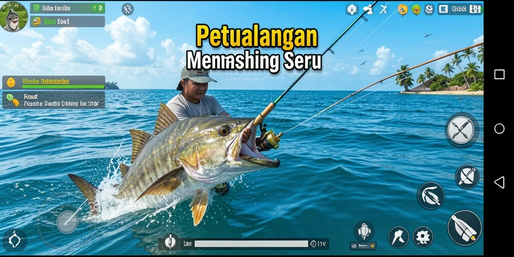 Tampilan gameplay G668 yang menampilkan aksi memancing seru.