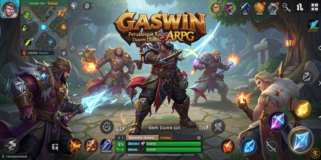 Tampilan gameplay GASWIN yang mendebarkan dari dunia ARPG.
