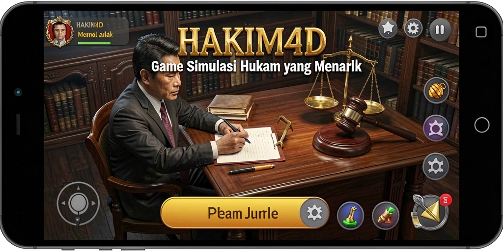 Tampilan gameplay HAKIM4D yang menantang dan mendebarkan.