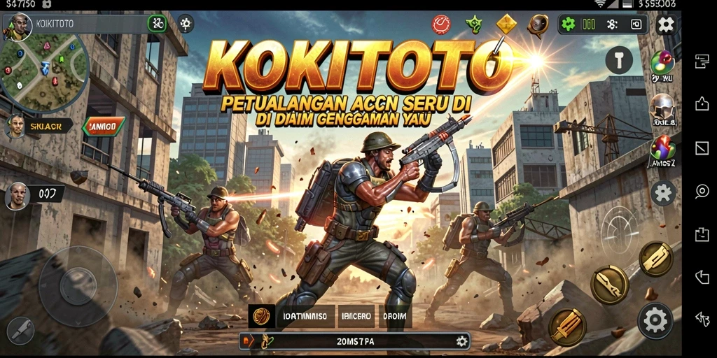 Tampilan gameplay seru KOKITOTO dengan aksi mendebarkan.