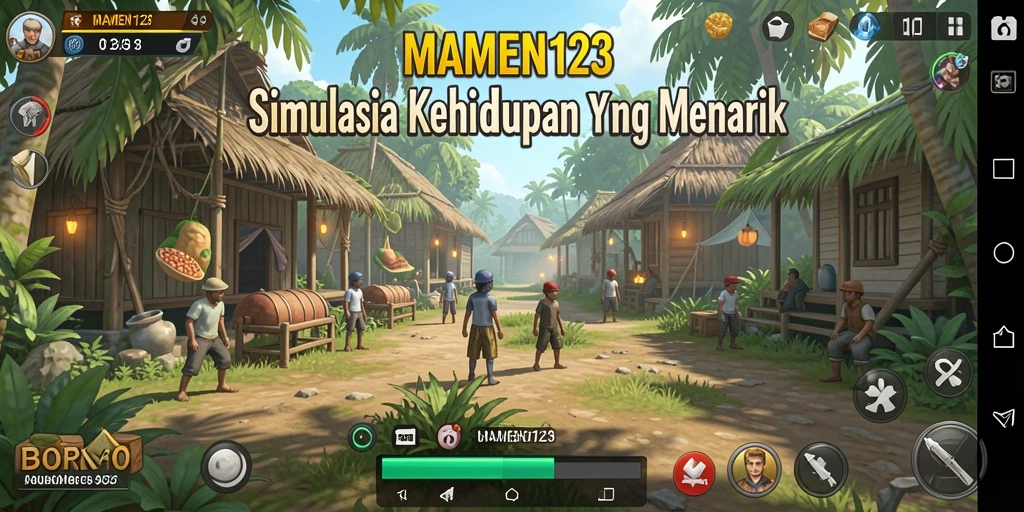 Tampilan aksi gameplay dalam MAMEN123 yang seru dan interaktif.