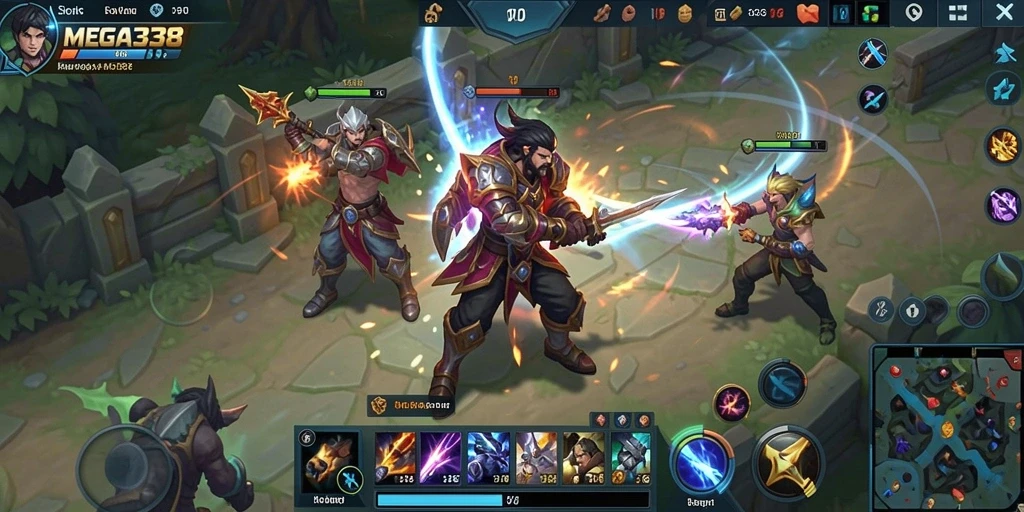 Tampilan gameplay seru di MEGA338 dengan aksi karakter yang dinamis.