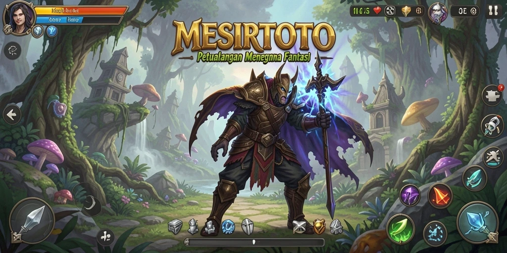 Tampilan gameplay <strong>MESIRTOTO</strong> yang menampilkan aksi pertempuran mendebarkan.