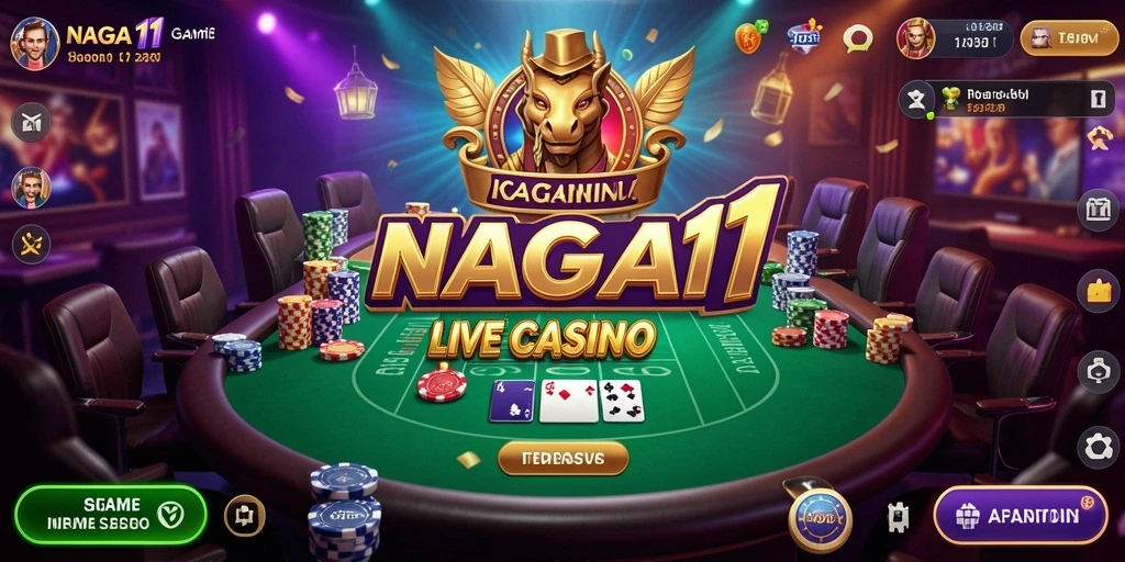 Tampilan memukau gameplay Live Casino NAGA11 dengan dealer langsung.