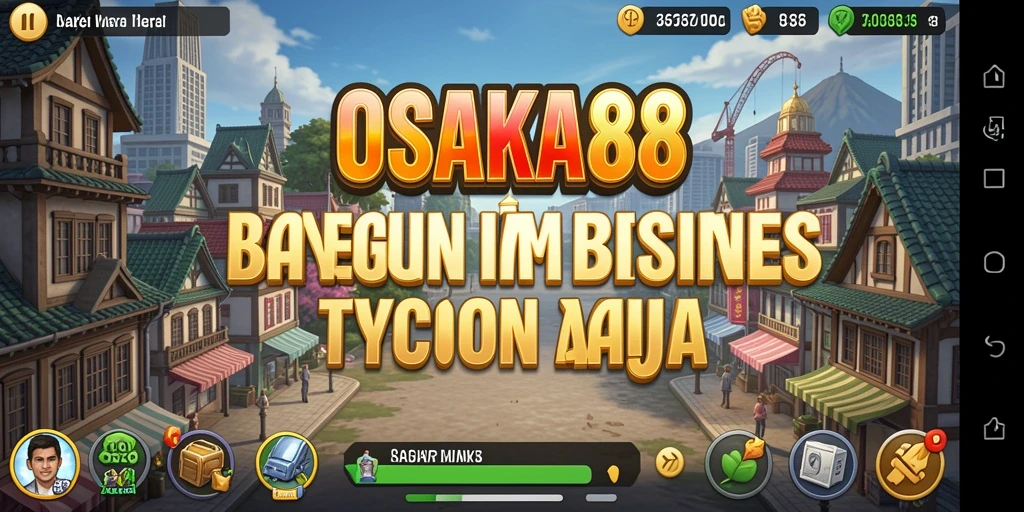 Screenshot OSAKA88 menampilkan gameplay strategis dan membangun bisnis.