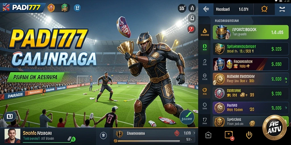 Tampilan gameplay menarik dari aplikasi PADI777 Sportsbook.