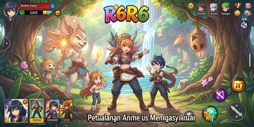 Tampilan menakjubkan dari gameplay R6R6 dengan karakter Anime.