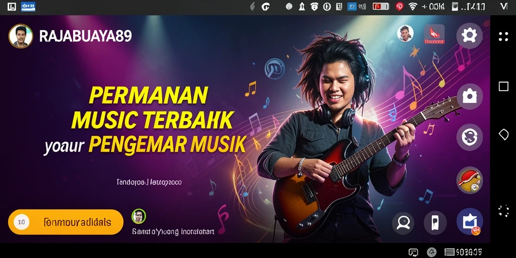 Tampilan menakjubkan dari gameplay RAJABUAYA89 dengan alat musik virtual.