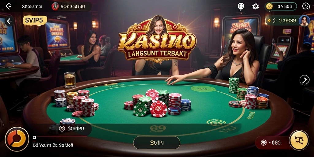 Tampilan permainan Live Casino yang mendebarkan di SVIP5.